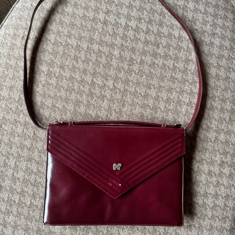 Nina Ricci VINTAGE Deep Red Crossbody Bag